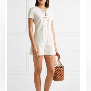 Staud x Solid and Striped Size Small White Shorts Romper